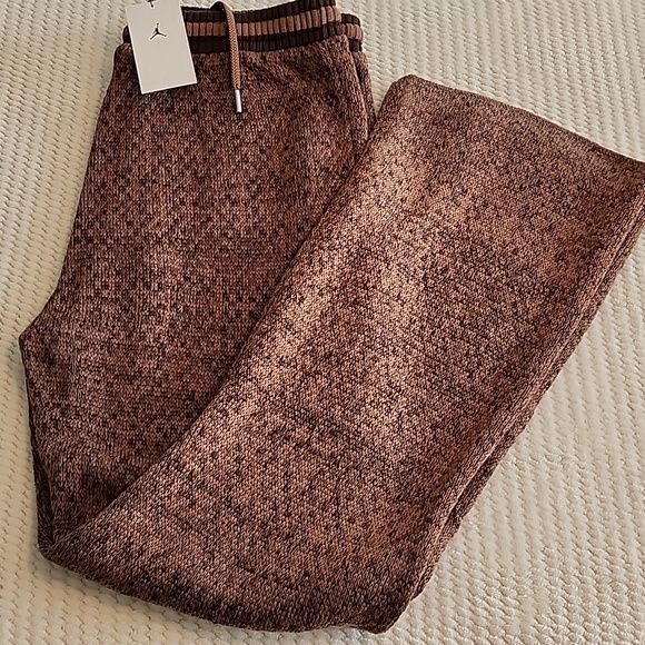 Jordan Pants - Jordan Brown Textured Knit Pants Brand New Slim Fit